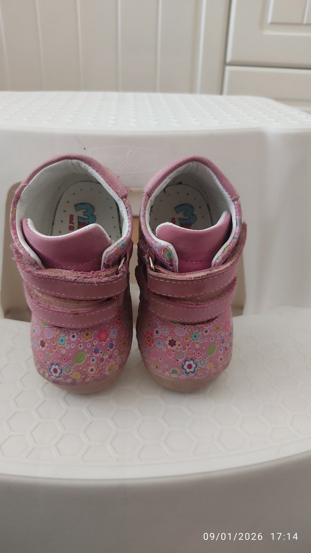 Çiçek Desenli İlk Adım Ayakkabısı - Pembe - Görsel 2