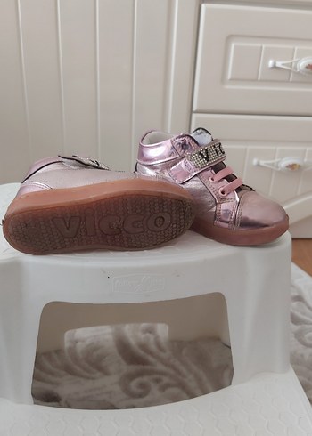 Parlak Pembe Kız Çocuk Spor Ayakkabı Velcro - Görsel 2