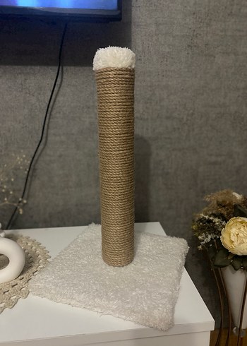 Bej ve Gri Kedi Tırmalama Direği
