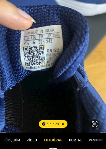 39 Beden mavi Renk Mavi Adidas Spor Ayakkabı, Bağcıklı, Düz Taban
