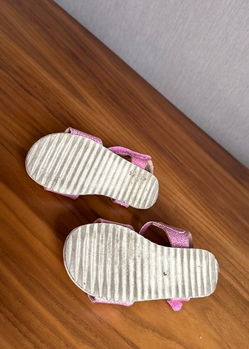 Pembe Simli Kız Çocuk Sandalet - Görsel 2