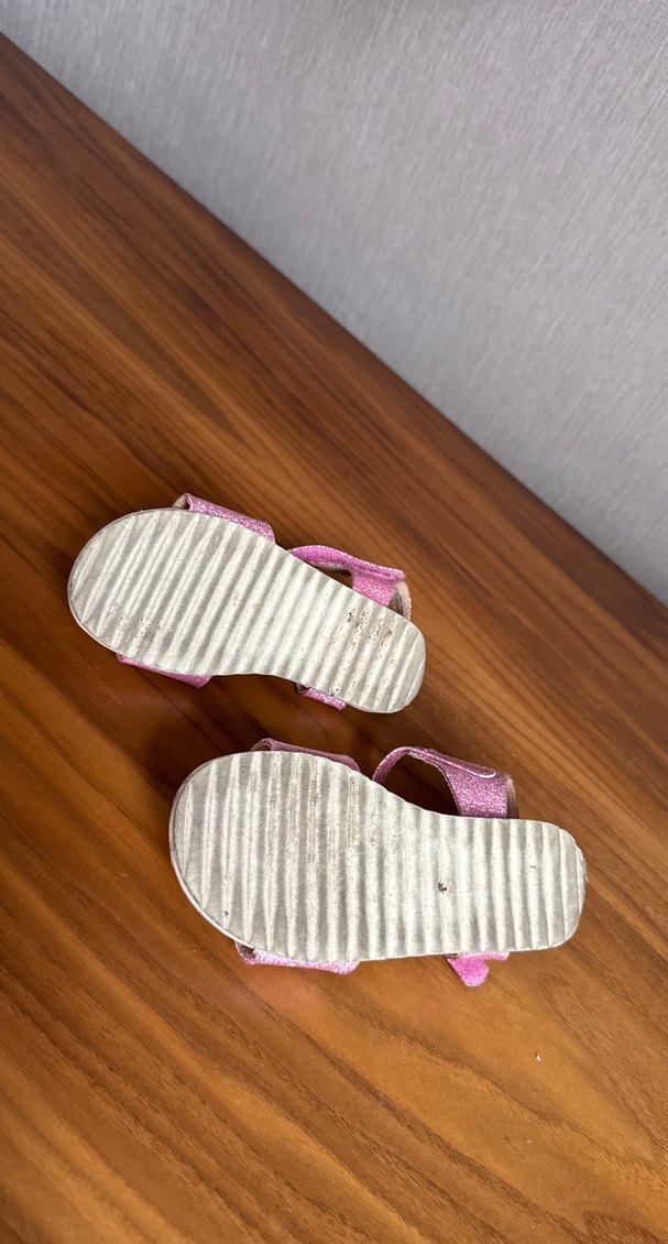 Pembe Simli Kız Çocuk Sandalet - Görsel 2