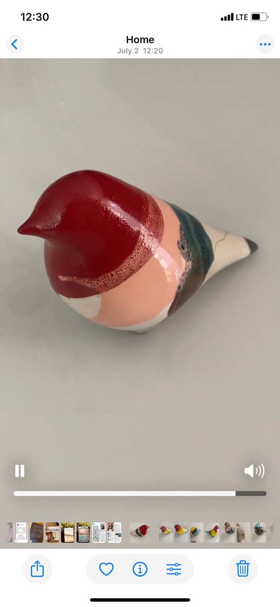 Atila Çakır Renkli Seramik Kuş Biblosu - Görsel 3