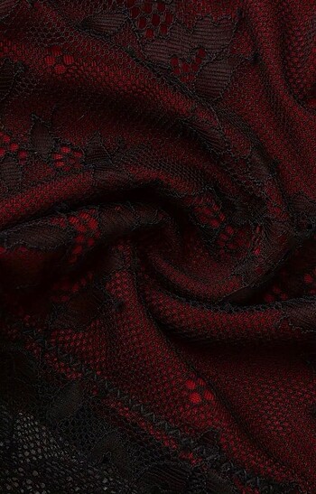 s Beden bordo Renk GOTİK BORDO DANTELLİ ÜST