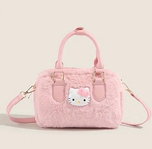HELLO KİTTY PEMBE PELUŞ ÇANTA