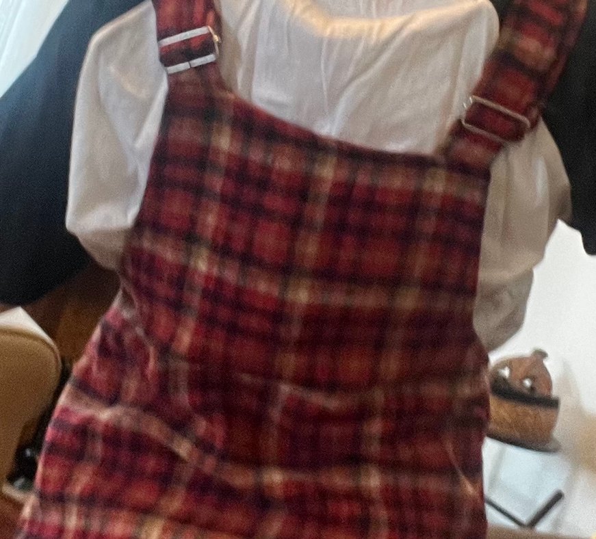 Kırmızı Ekoseli Salopet - Görsel 2