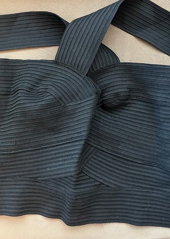 Siyah korse büstiyer - Görsel 3