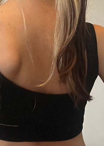 Siyah Atlet Crop Top Street Wear - Görsel 4