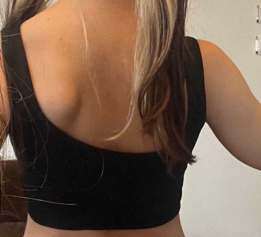 Siyah Atlet Crop Top Street Wear - Görsel 4