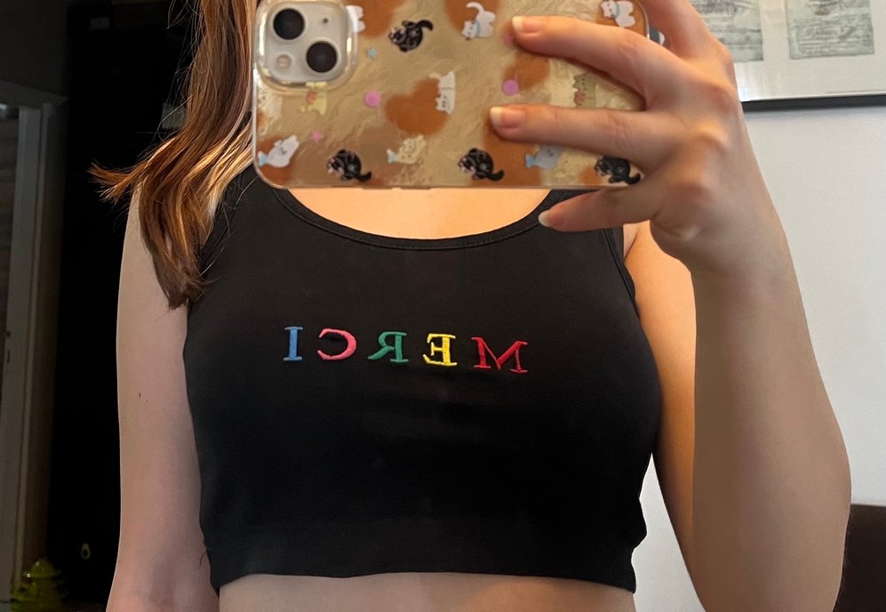 Siyah Atlet Crop Top Street Wear - Görsel 3