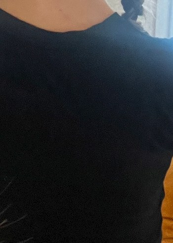 Kadın Siyah Kuromi Baskılı Kısa Kollu Crop Top - Görsel 3