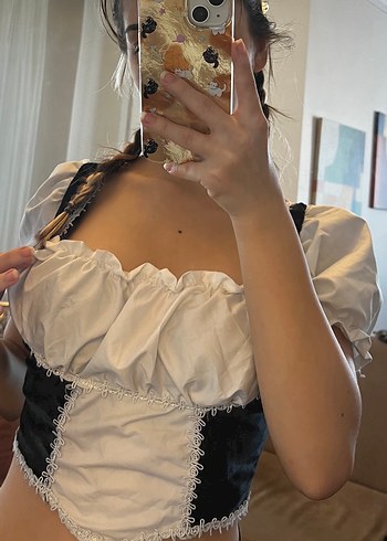 Dantel ve kadife Detaylı Midi Kadın Büstiyer - Görsel 4