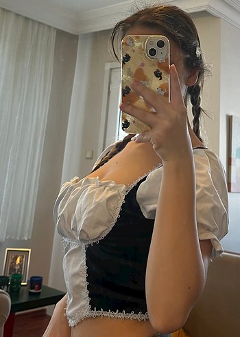 Dantel ve kadife Detaylı Midi Kadın Büstiyer - Görsel 2