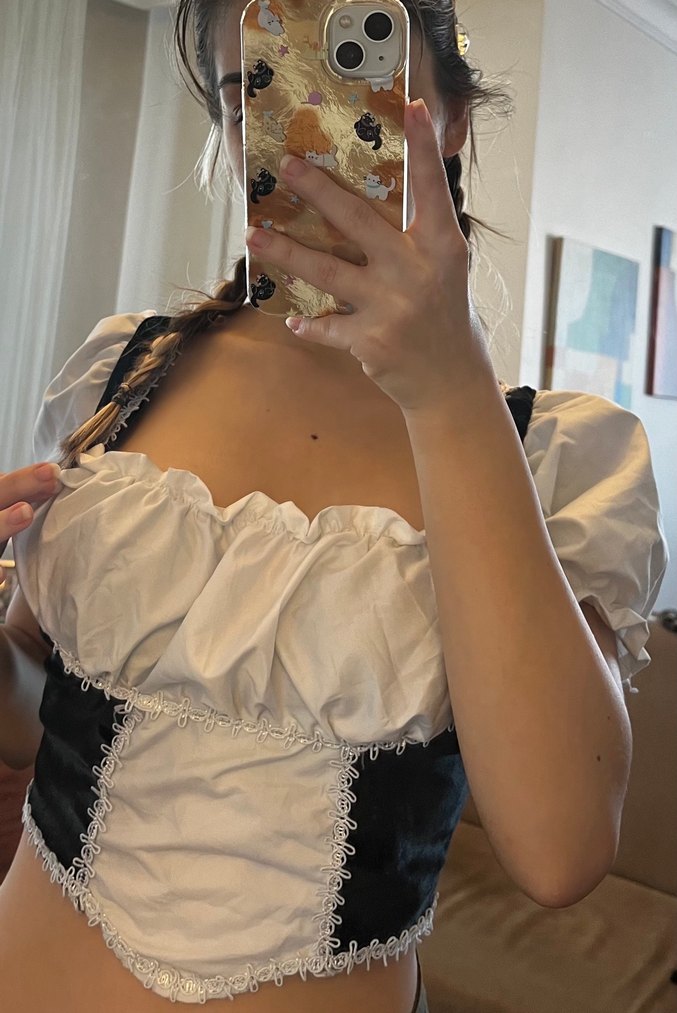 Dantel ve kadife Detaylı Midi Kadın Büstiyer - Görsel 4