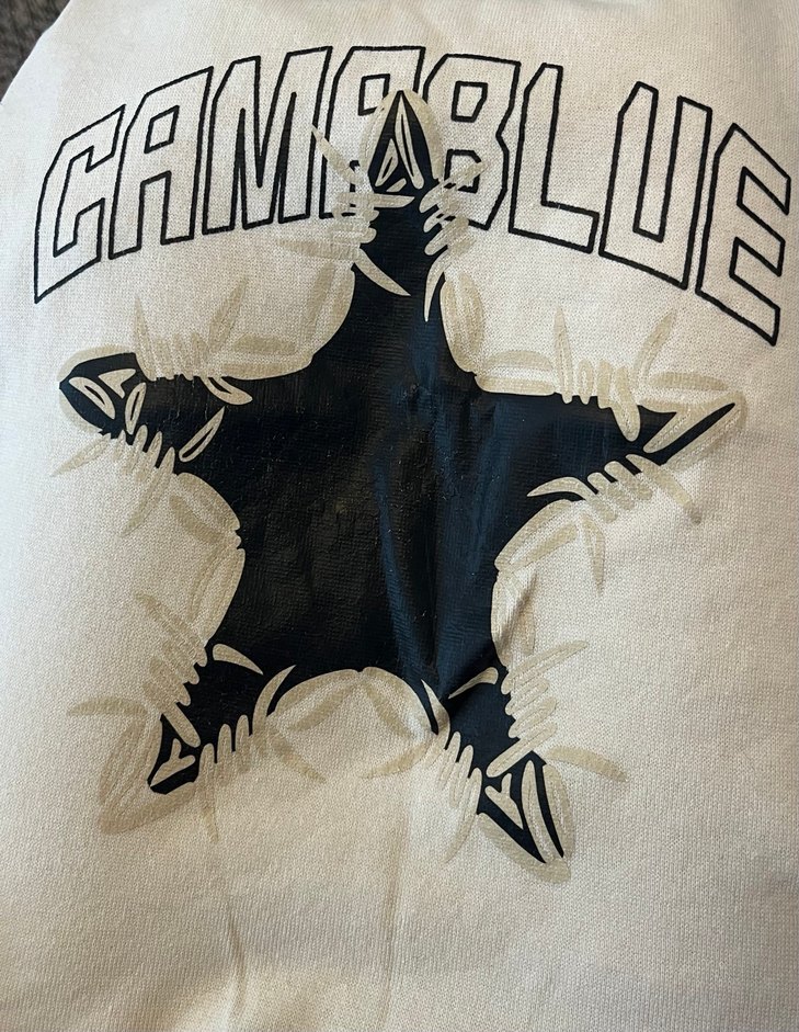 Deri Görünümlü Yıldız Baskılı Crop Top - Görsel 4