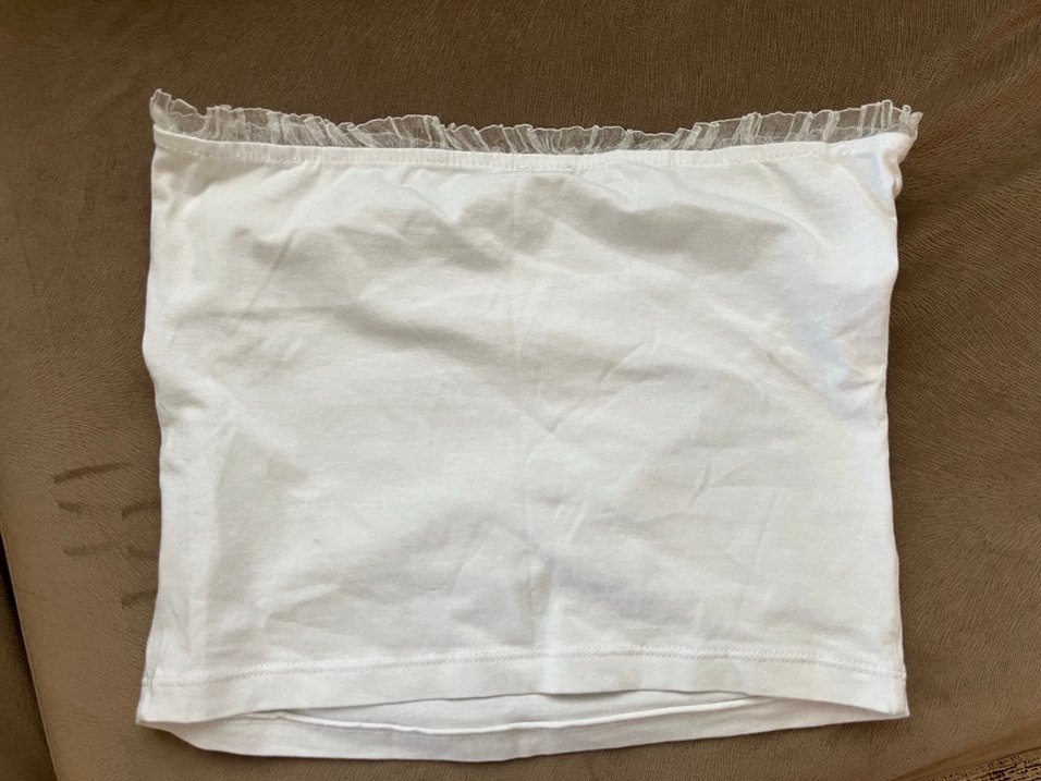 Dantel Detaylı babygirl straplez crop - Görsel 2