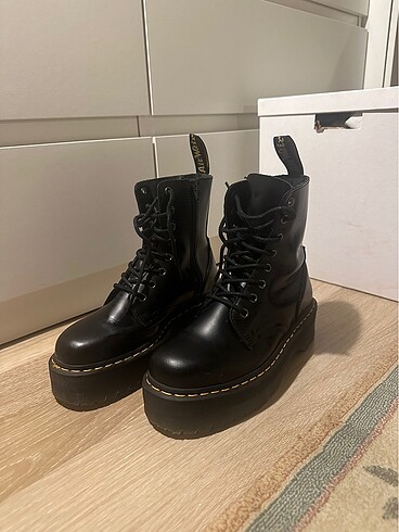 Dr Martens marka Orjinal siyah platform topuk bot