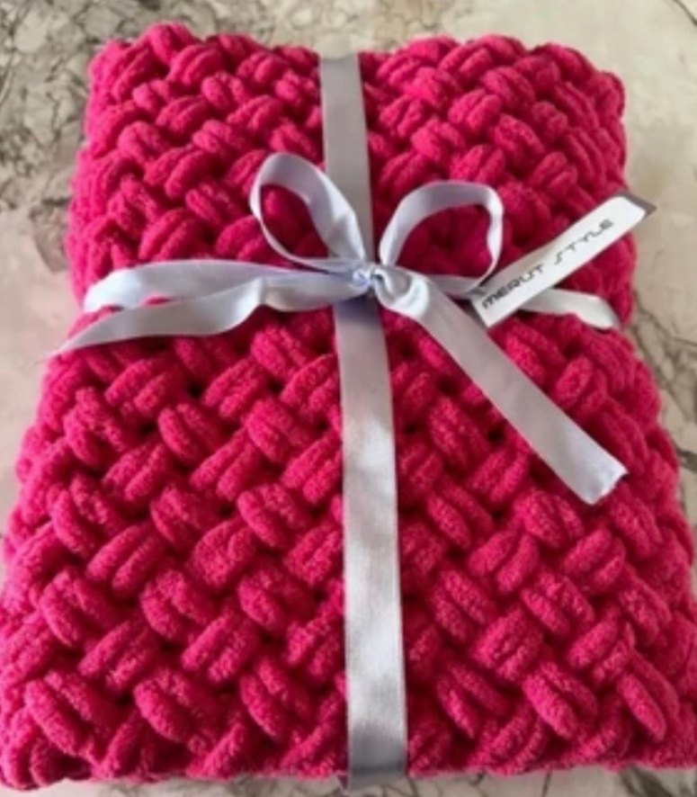 Örgü Bebek Battaniyesi - istenilen ölçüde ve modelde yapılabilir - Görsel 2