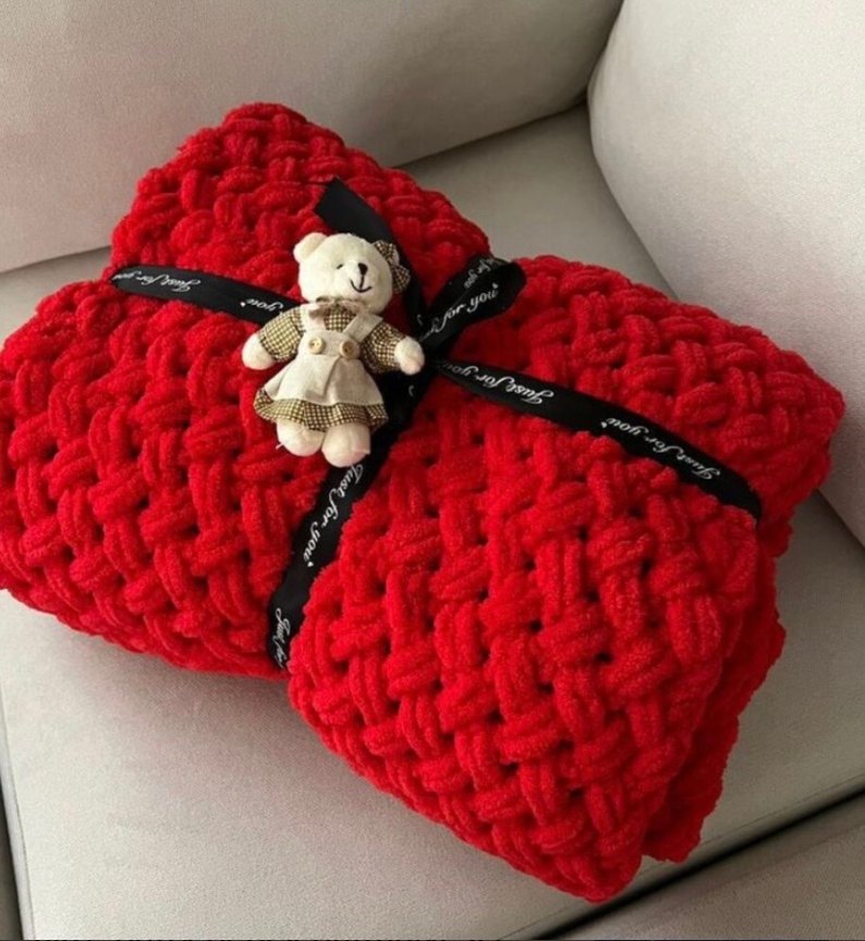 Örgü Bebek Battaniyesi - istenilen ölçüde ve modelde yapılabilir - Görsel 5