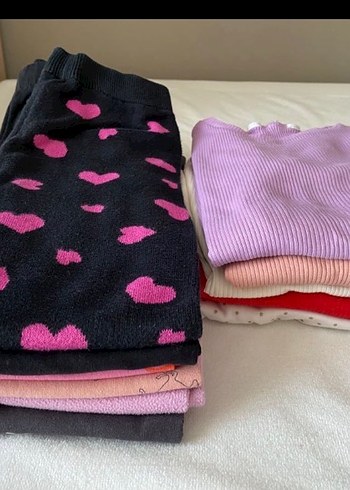 Pembe Pilili Kız Tayt - Görsel 3