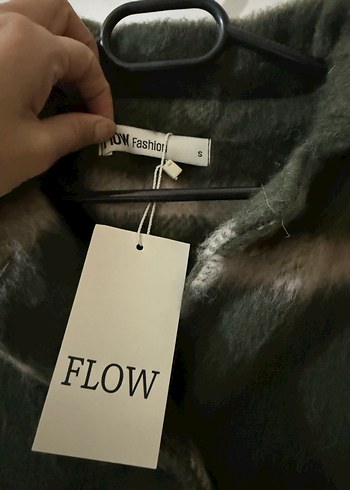 s Beden yeşil Renk Yeşil oversize kısa çizgili tüy dokulu ceket