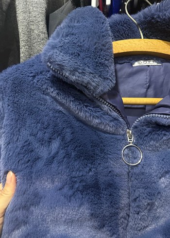 Mavi Peluş Ceket - Görsel 2