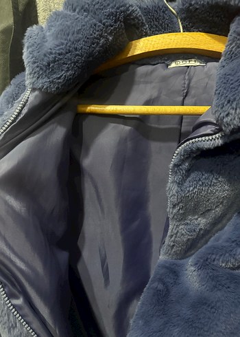 Mavi Peluş Ceket - Görsel 4