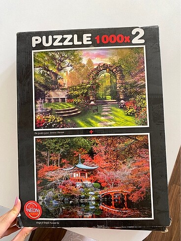2 tane 1000 parça puzzle