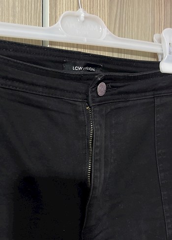 LC Waikiki Siyah Kargo Kadın Kot Pantolon