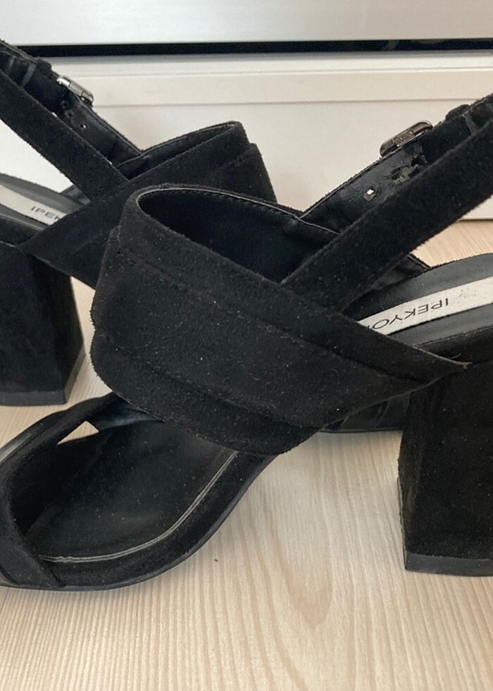 İpekyol siyah topuklu ayakkabı - Görsel 5