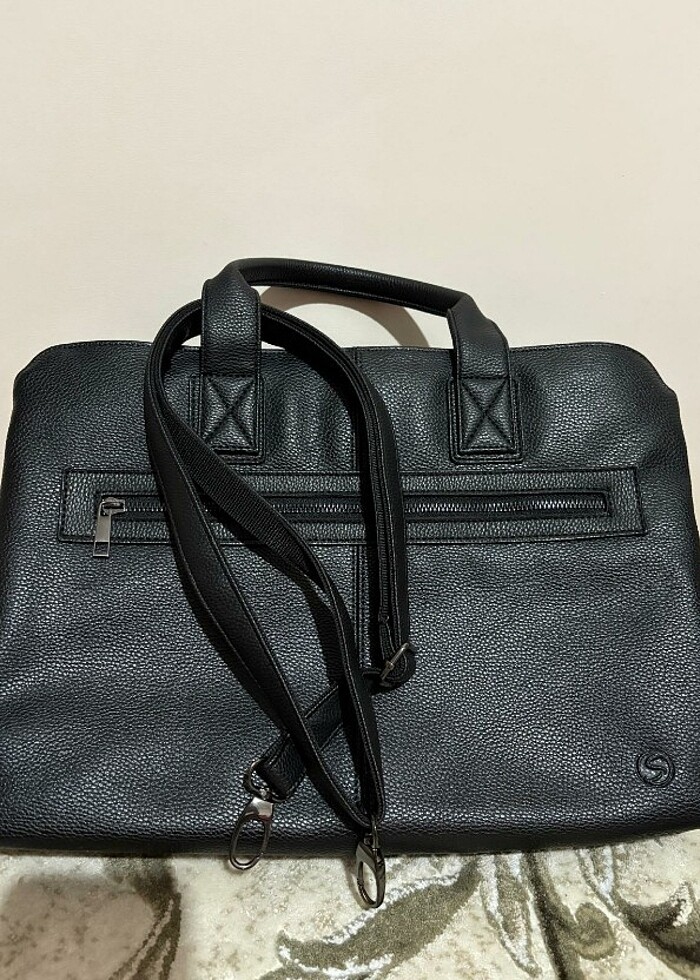 Siyah Deri Evrak Çantası - Görsel 2