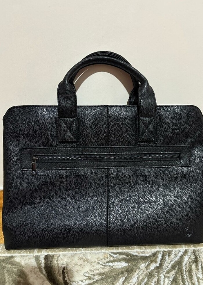 Siyah Deri Evrak Çantası - Görsel 3