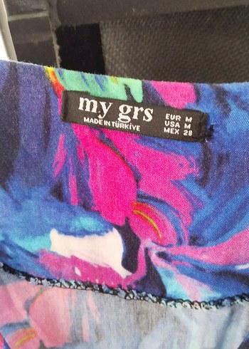 M.Y GRS marka  Renkli Batik Desenli Bohem Uzun Elbise - Görsel 5