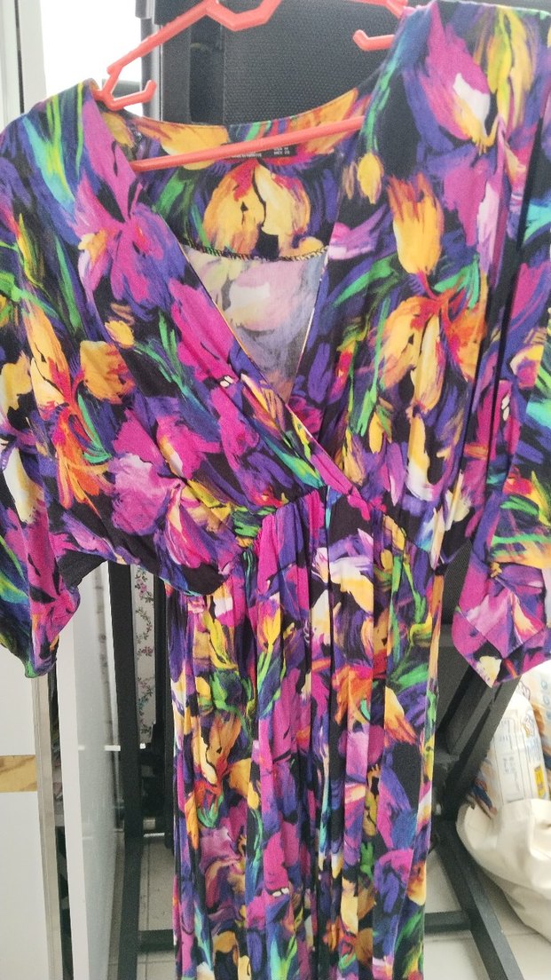 M.Y GRS marka Renkli Batik Desenli Bohem Uzun Elbise - Görsel 3