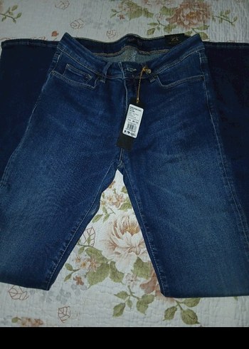 Kadın Koyu Mavi Regular Fit Denim Pantolon - Görsel 2