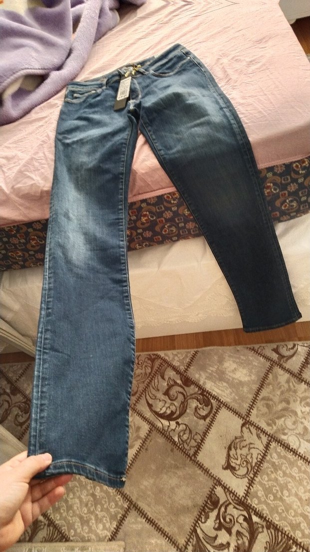 Kadın Koyu Mavi Regular Fit Denim Pantolon - Görsel 5