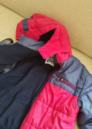 civil marka Erkek Çocuk Koyu Pembe Fermuarlı Mont - Görsel 6