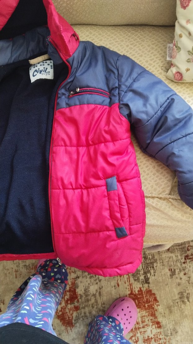 civil marka Erkek Çocuk Koyu Pembe Fermuarlı Mont - Görsel 5