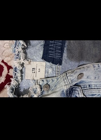 xs Beden mavi Renk crop kot ceket