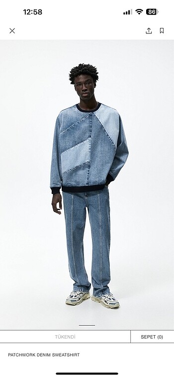 s Beden ZARA JEAN SWEAT
