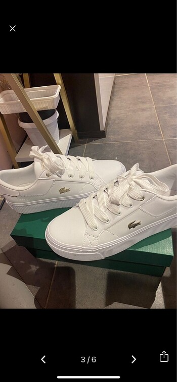 40 Beden beyaz Renk Lacoste