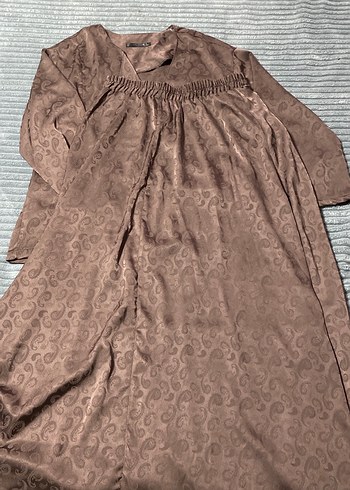 Kadın Kahverengi saten etekli takım - Görsel 2