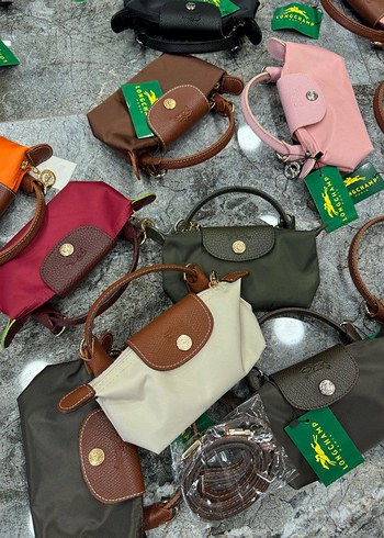 Longchamp Kahverengi Deri Kadın Çapraz Çanta
