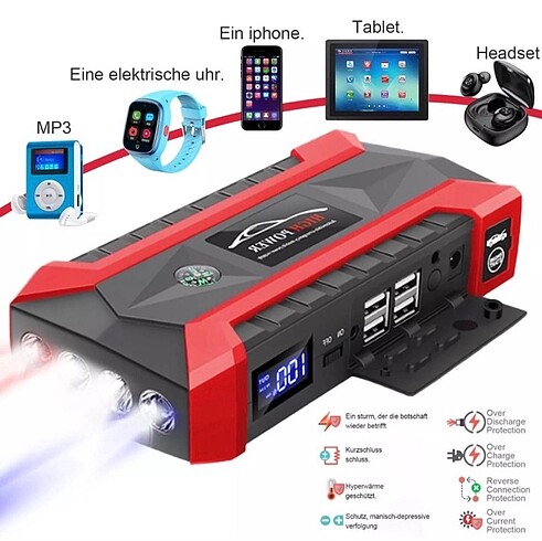 HİGH POWER 99800 mAh AKÜ TAKVİYE CİHAZI