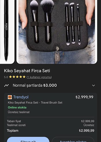 Kiko Kiko Siyah Seyahat Makyaj Fırça Seti
