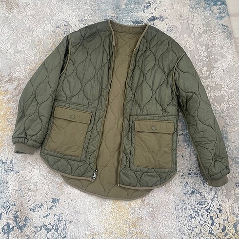 Zara kapitone çift taraflı ceket
