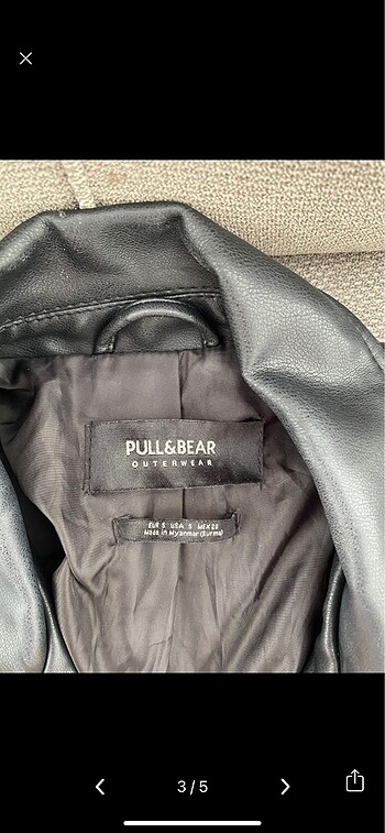 s Beden Zara biker deri ceket