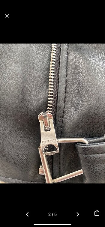 s Beden siyah Renk Deri ceket zara biker