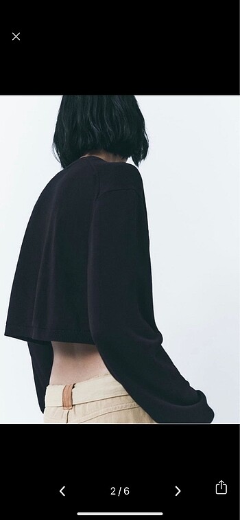 Zara ZARA CROP TRIKO KAZAK