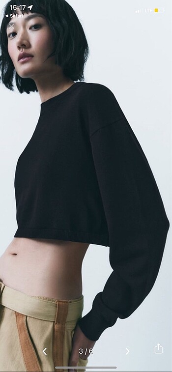s Beden ZARA CROP TRIKO KAZAK